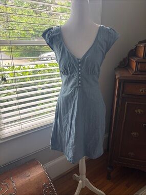 Banana Republic Light Blue Denim Shirt Dress - Classic Chambray